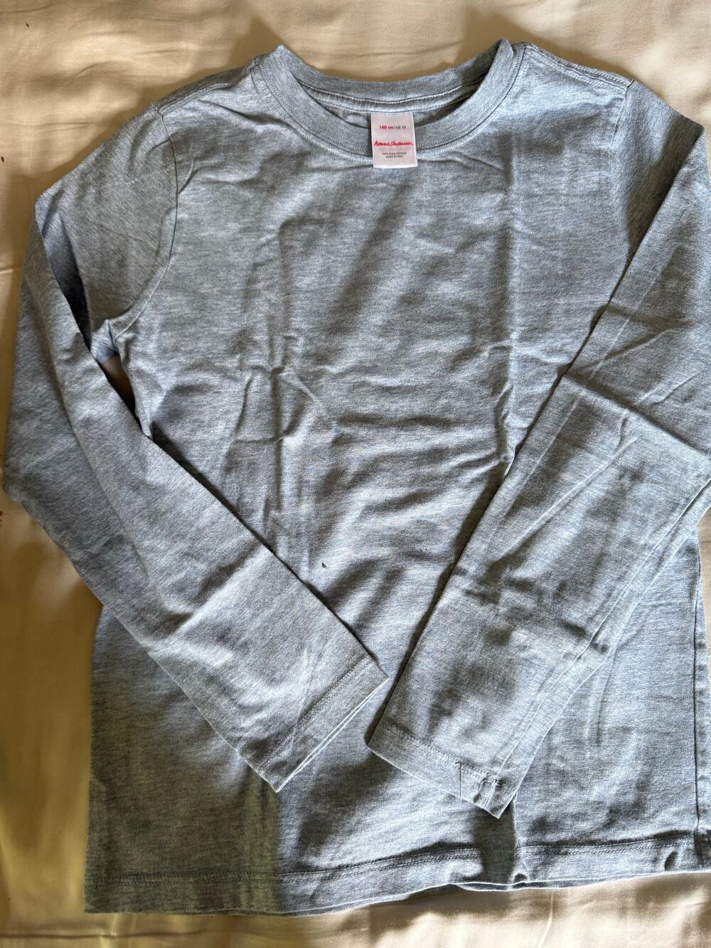 Hanna Andersson heathered blue grey shirt size 10